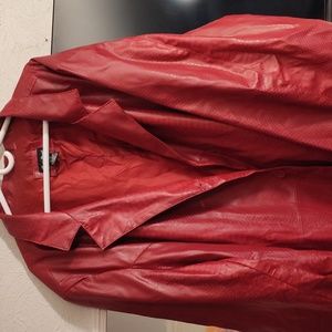 Maggie Barnes size 5X snake skin looking red coat